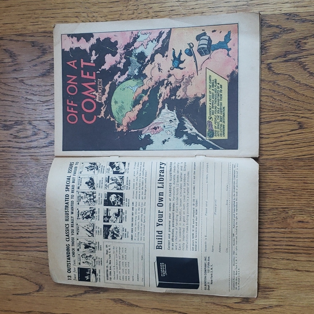 Vintage 60s Classics Illustrated No. 149 Off On A Comet Jules Verne Comic Book - Picture 2 of 16